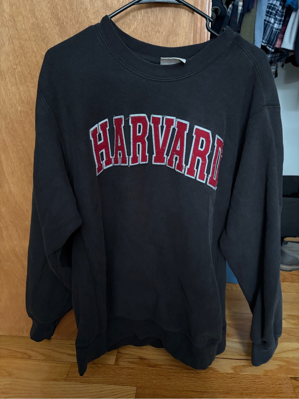 Black Harvard Logo Crewneck Sweatshirt